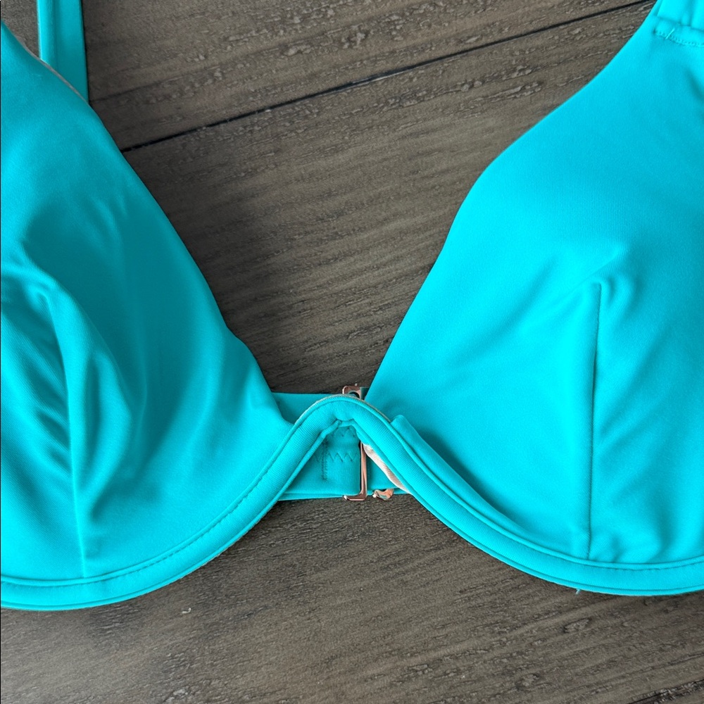 Shade & Shore Turquoise Bikini Top - Picture 2 of 4